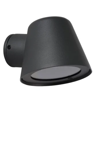 Настенный светильник Dingo-Led 14881/05/30 Lucide уличный IP44 чёрный 1 лампа, плафон чёрный в стиле современный GU10 фото 2